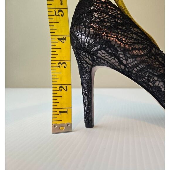 Jessica Simpson JP Carpena Heels Sz 7.5 Black Lace - Picture 9 of 9